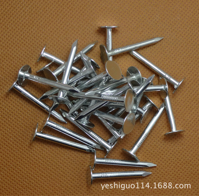 【专业生产油毡钉型号25mmx3.0mm 大帽直径10mm 电镀蓝白锌】价格,厂家,图片,其他水暖卫浴五金,临沂云鹏钉业-